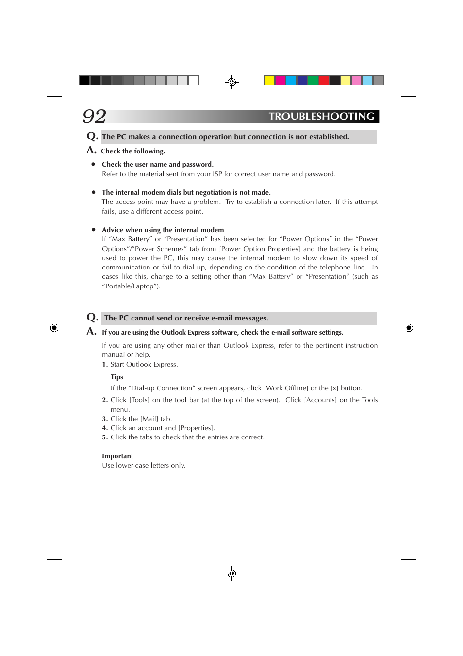 Troubleshooting | JVC MP-XP7230GB User Manual | Page 92 / 126