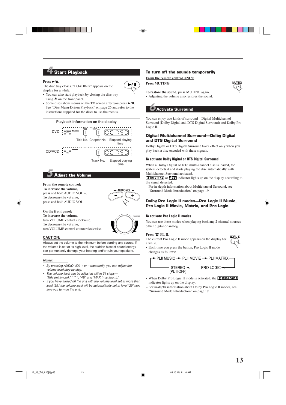 JVC TH-A25 User Manual | Page 15 / 48