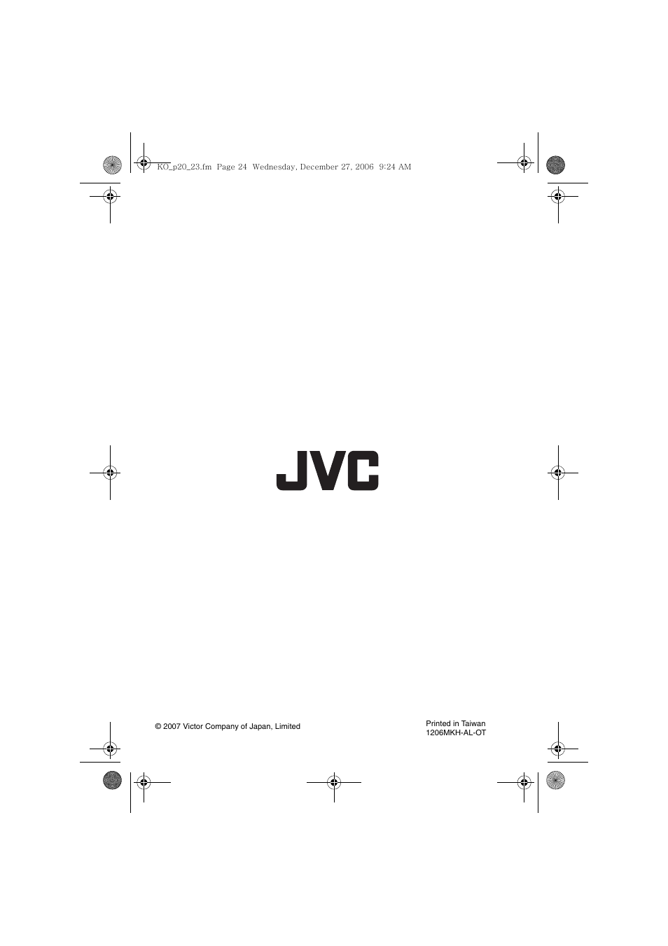 JVC MZ-V8U/AC User Manual | Page 24 / 24