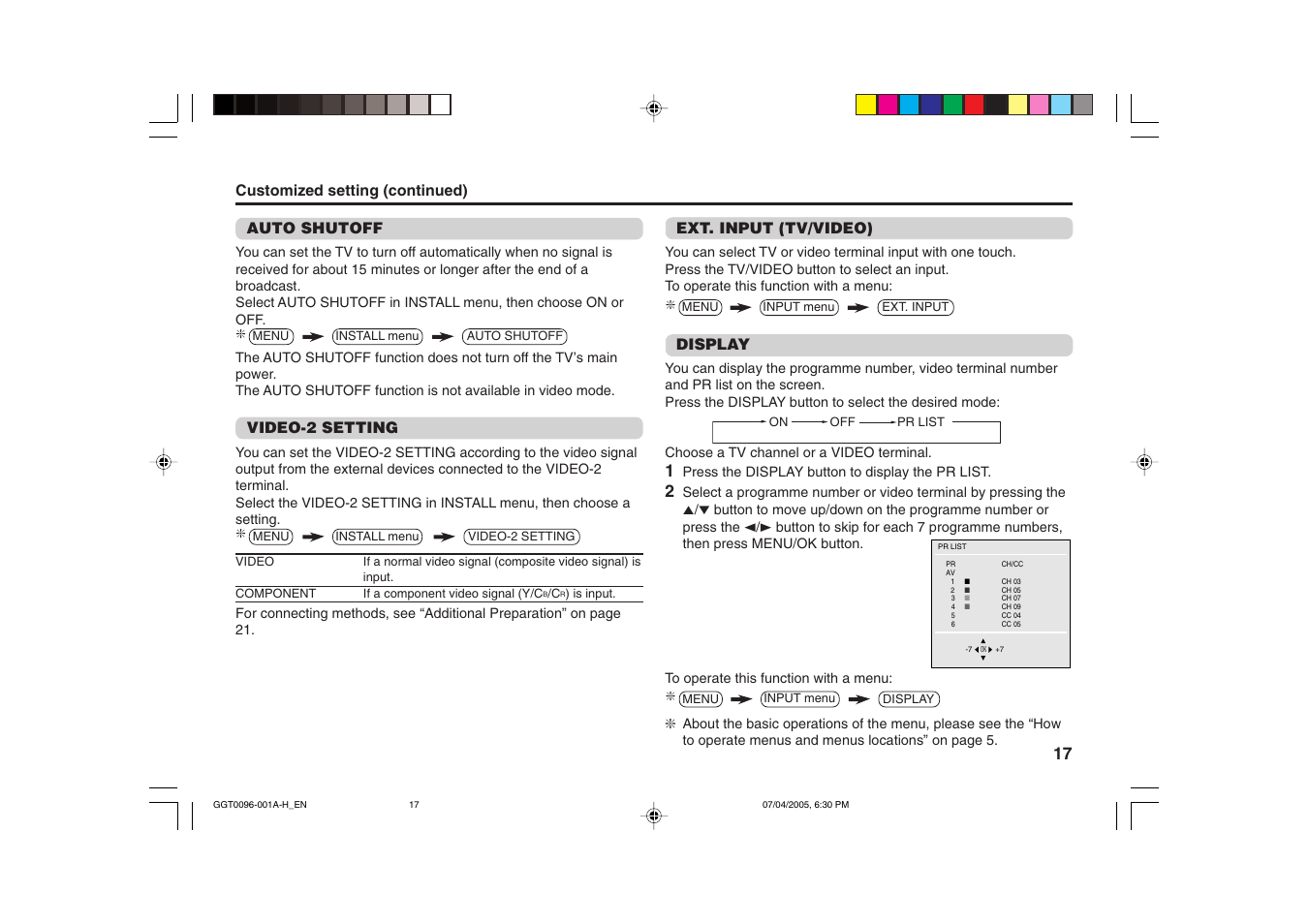 JVC AV-21YS24 User Manual | Page 17 / 24