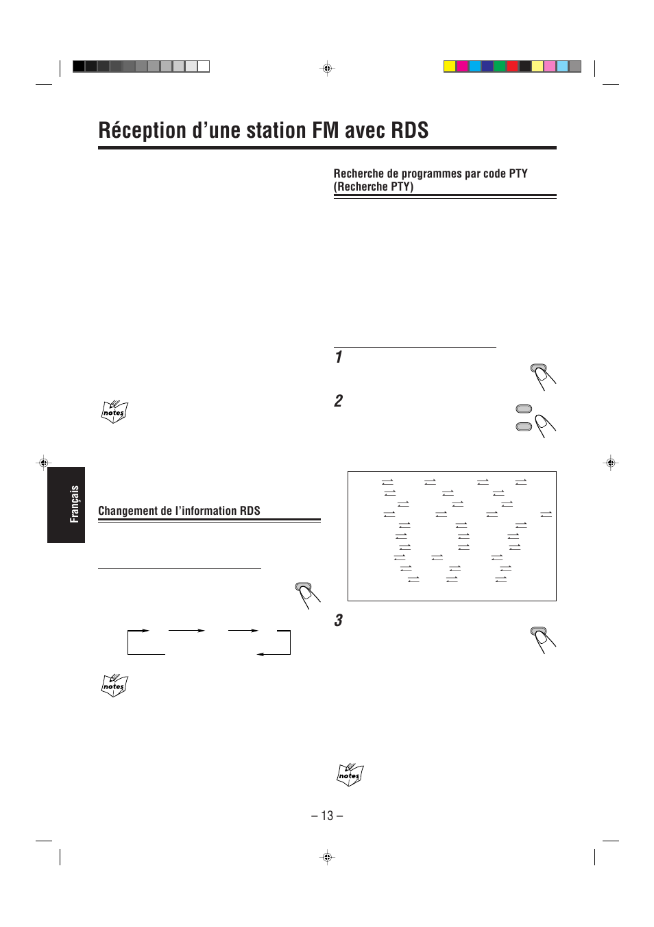 Réception d’une station fm avec rds, Changement de l’information rds | JVC UX-L30R M User Manual | Page 122 / 189