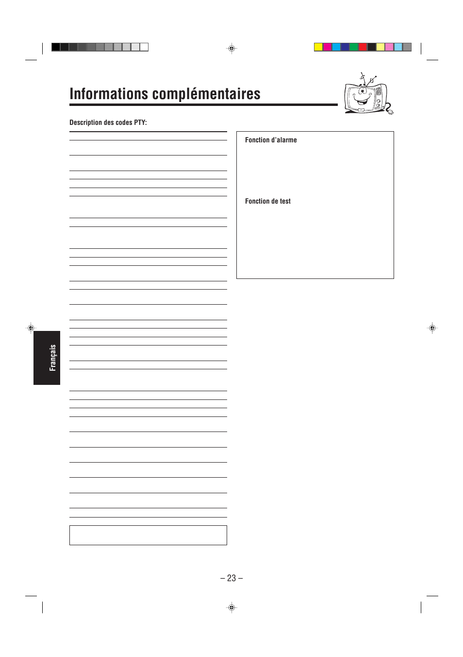 Informations complémentaires, Français | JVC UX-L30R M User Manual | Page 132 / 189