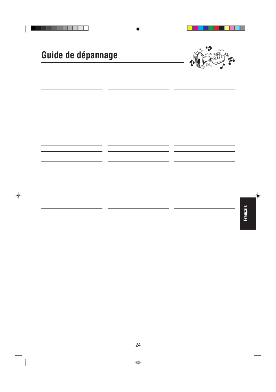 Guide de dépannage, Français | JVC UX-L30R M User Manual | Page 133 / 189
