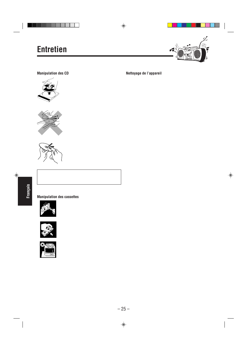 Entretien | JVC UX-L30R M User Manual | Page 134 / 189