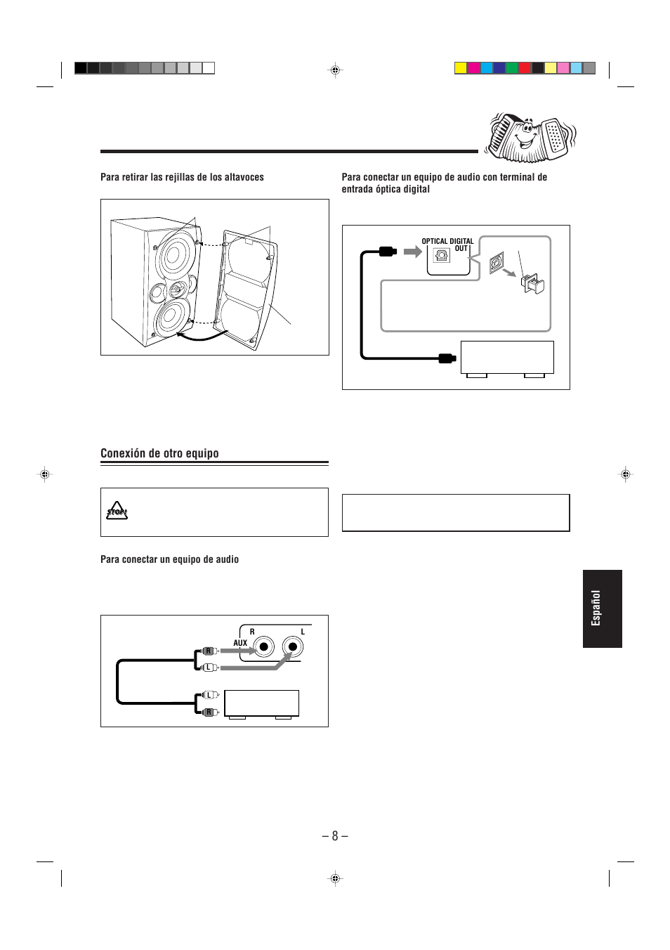 Conexión de otro equipo | JVC UX-L30R M User Manual | Page 143 / 189