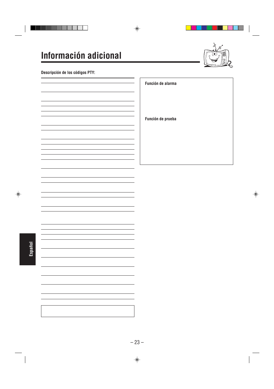 Información adicional, Español | JVC UX-L30R M User Manual | Page 158 / 189