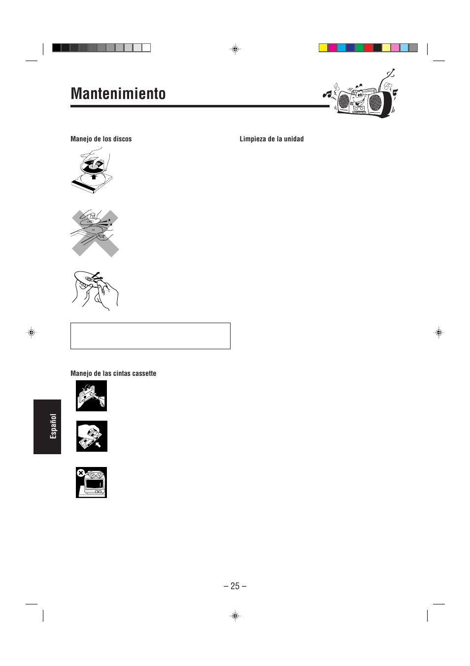 Mantenimiento | JVC UX-L30R M User Manual | Page 160 / 189