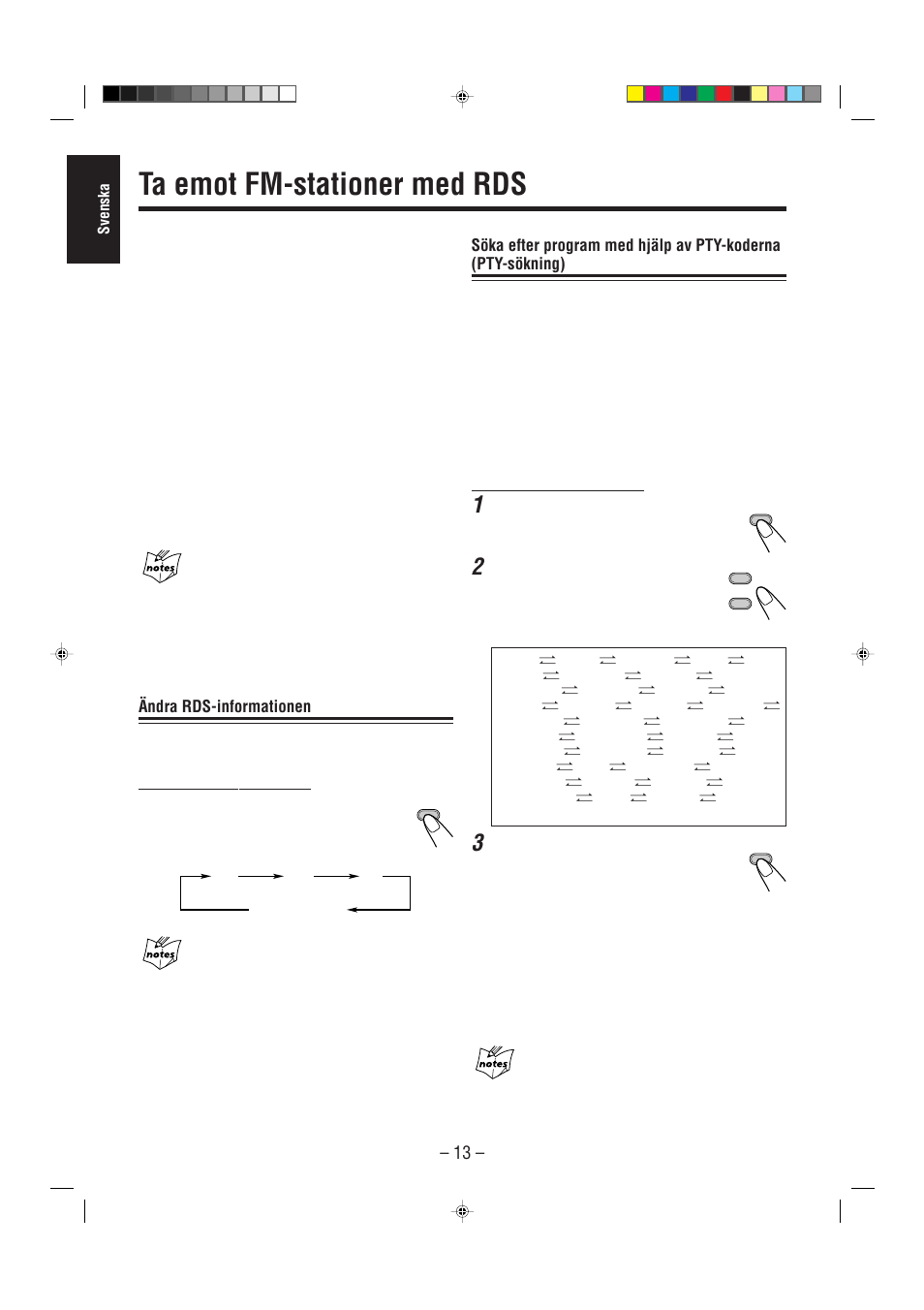 Ta emot fm-stationer med rds, Ändra rds-informationen | JVC UX-L30R M User Manual | Page 18 / 189