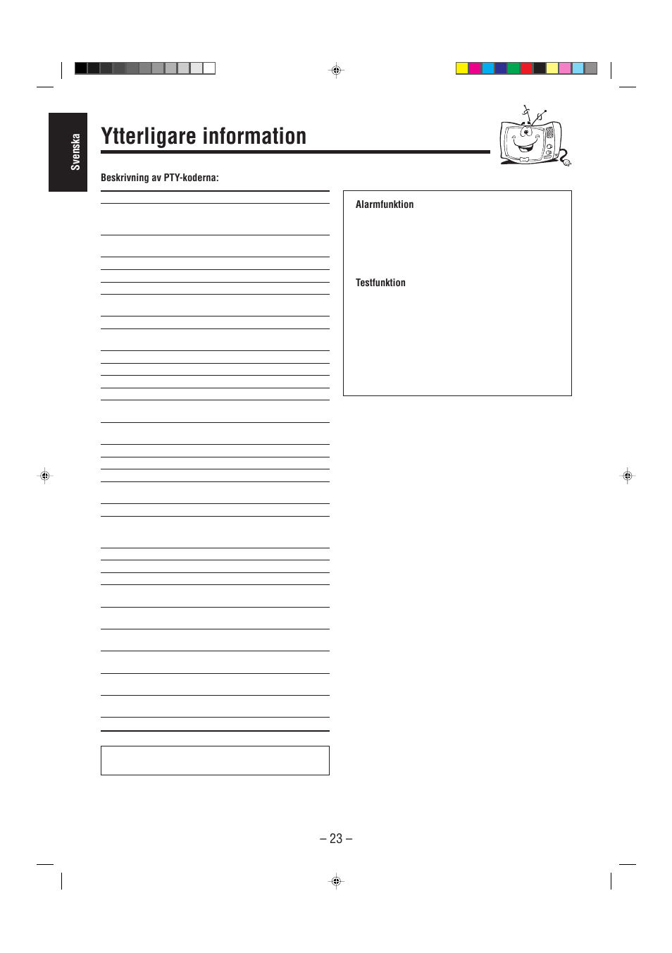 Ytterligare information, Svenska | JVC UX-L30R M User Manual | Page 28 / 189