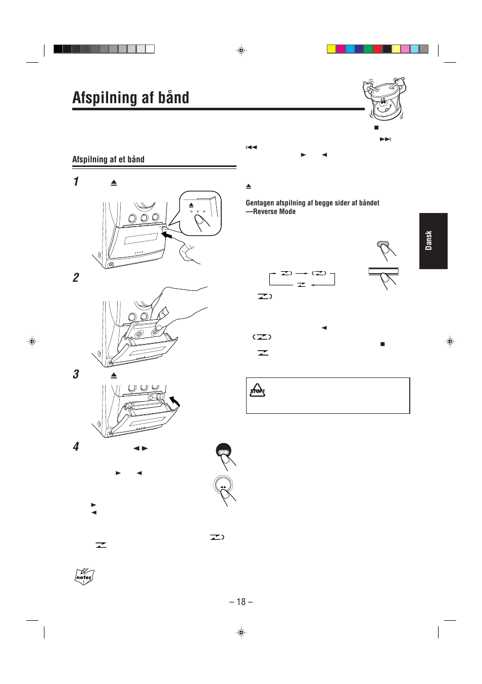 Afspilning af bånd, Afspilning af et bånd | JVC UX-L30R M User Manual | Page 75 / 189