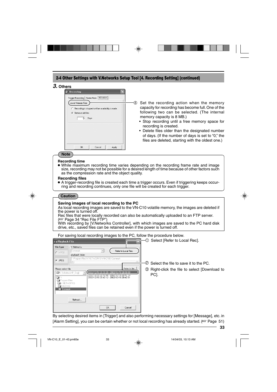 JVC V.NETWORKS VN-C10 User Manual | Page 33 / 78