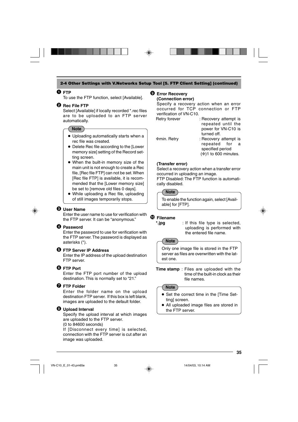 JVC V.NETWORKS VN-C10 User Manual | Page 35 / 78