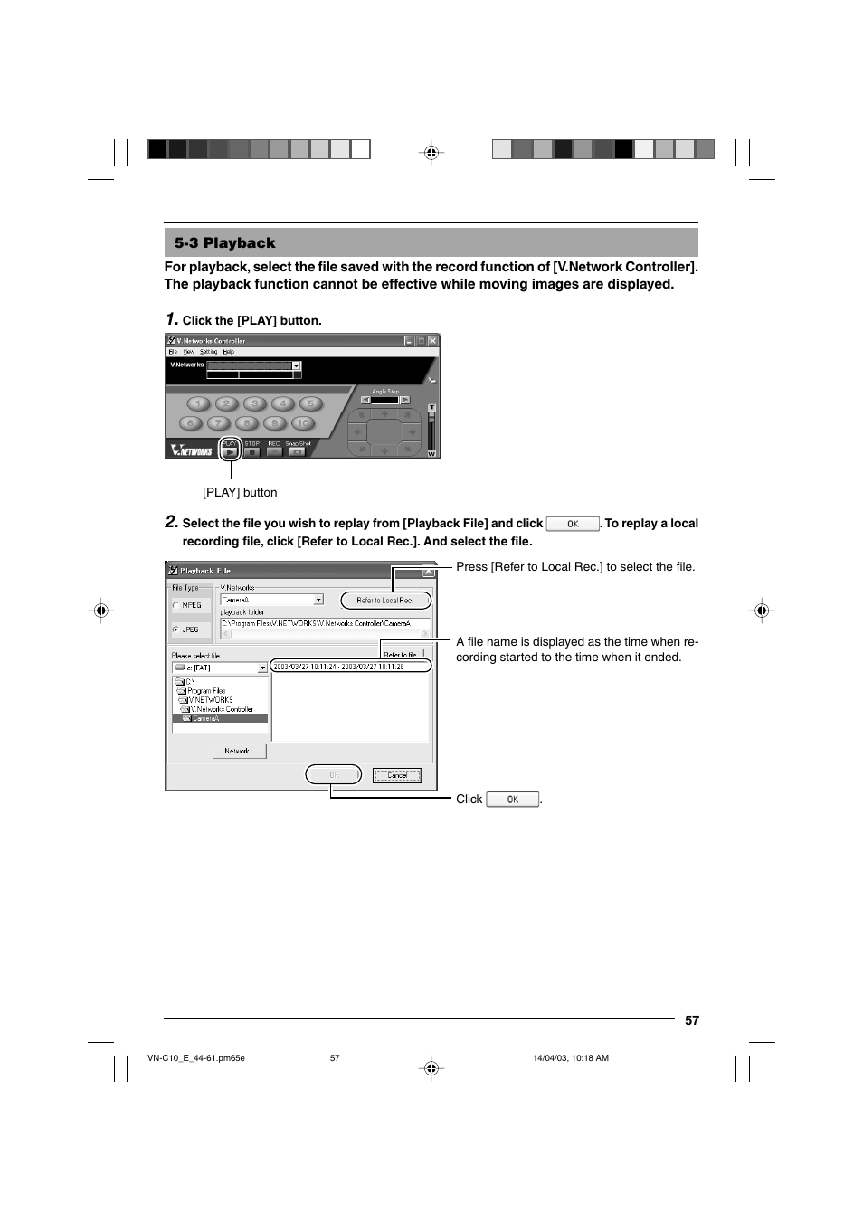 3 playback | JVC V.NETWORKS VN-C10 User Manual | Page 57 / 78