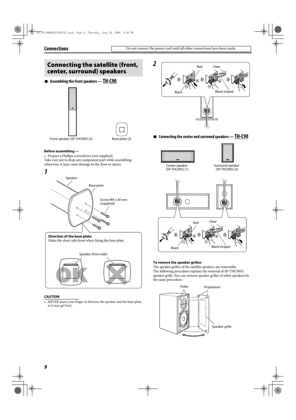 Th-c90, Connections | JVC LVT1504-005B User Manual | Page 12 / 50