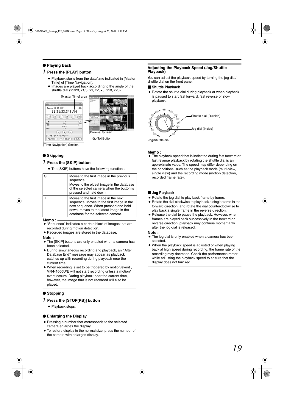 Adjusting the playback speed, Jog/shuttle playback) | JVC LST0601-001B User Manual | Page 27 / 32