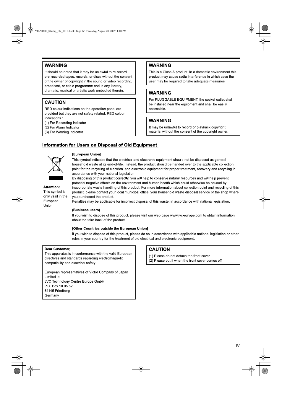 JVC LST0601-001B User Manual | Page 5 / 32