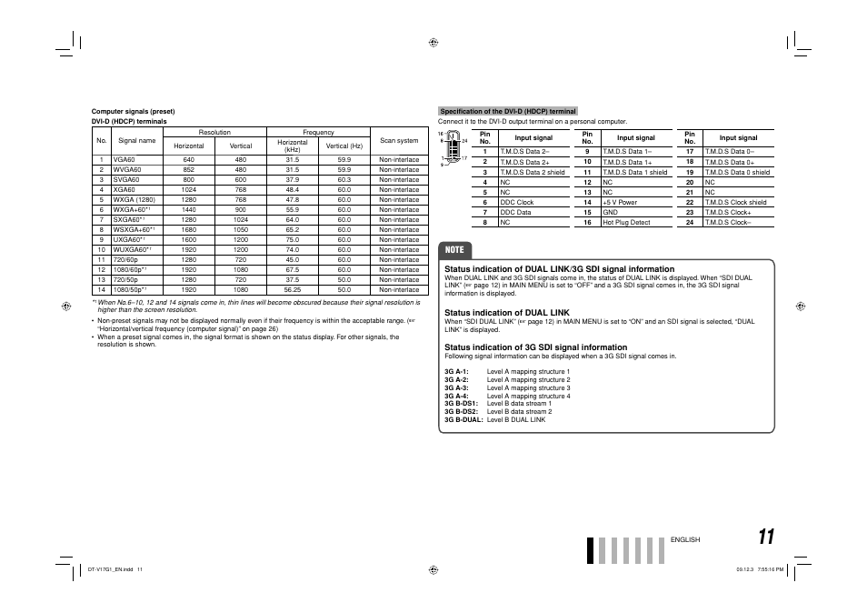 JVC DT-V17G1 User Manual | Page 11 / 28