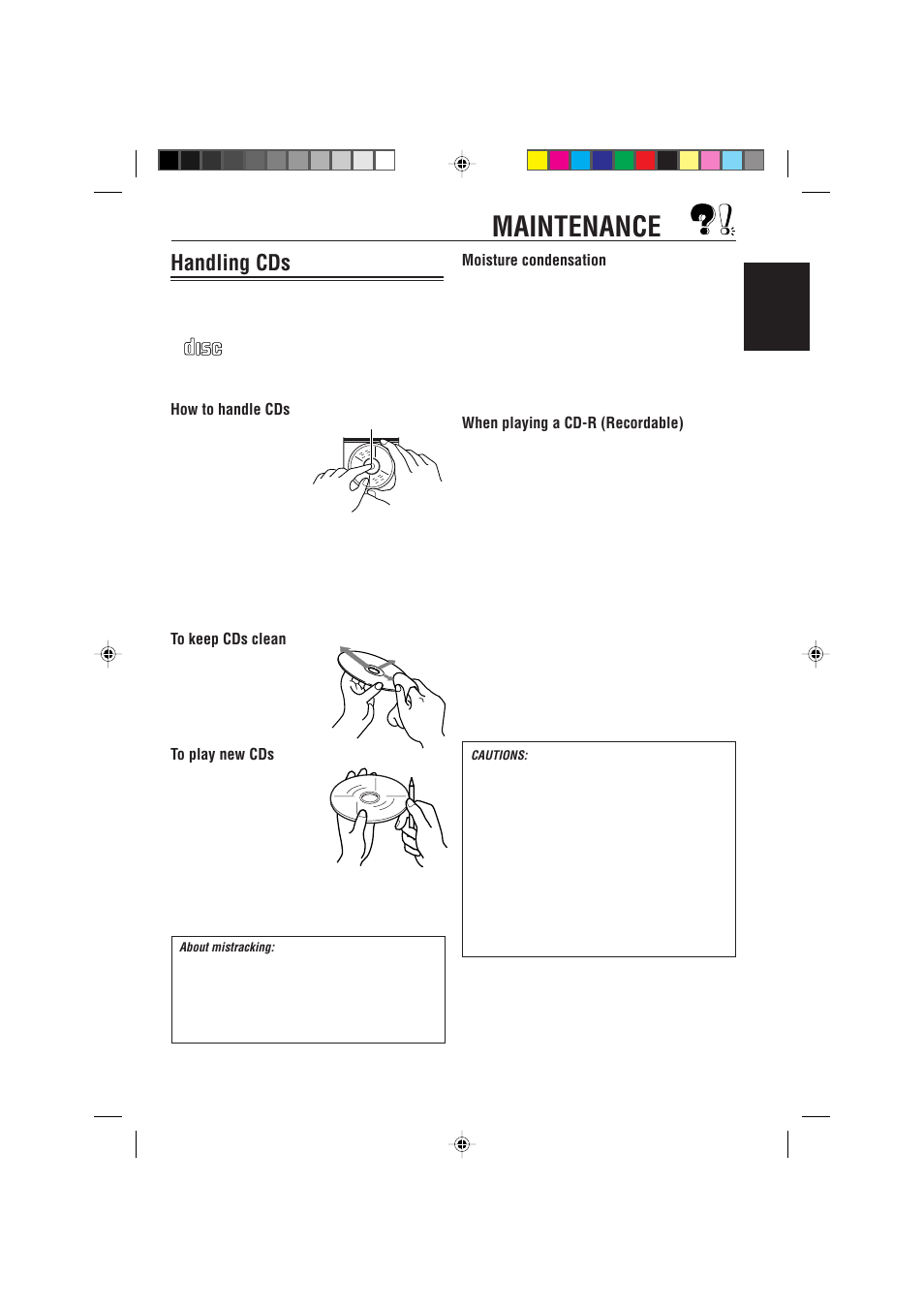 Maintenance, Handling cds | JVC R-D-S KD-S731R User Manual | Page 25 / 28