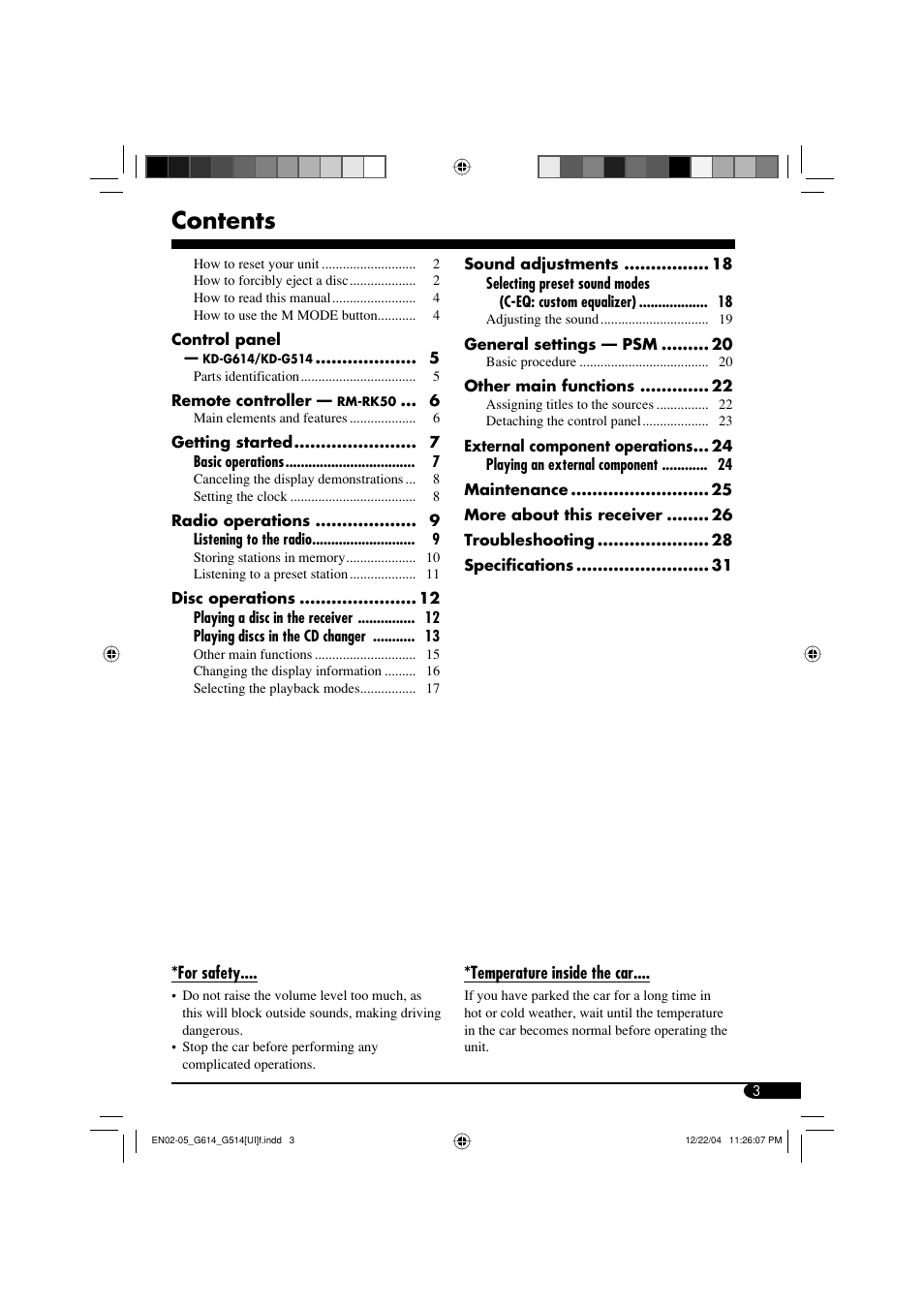 JVC GET0305-001A User Manual | Page 3 / 34