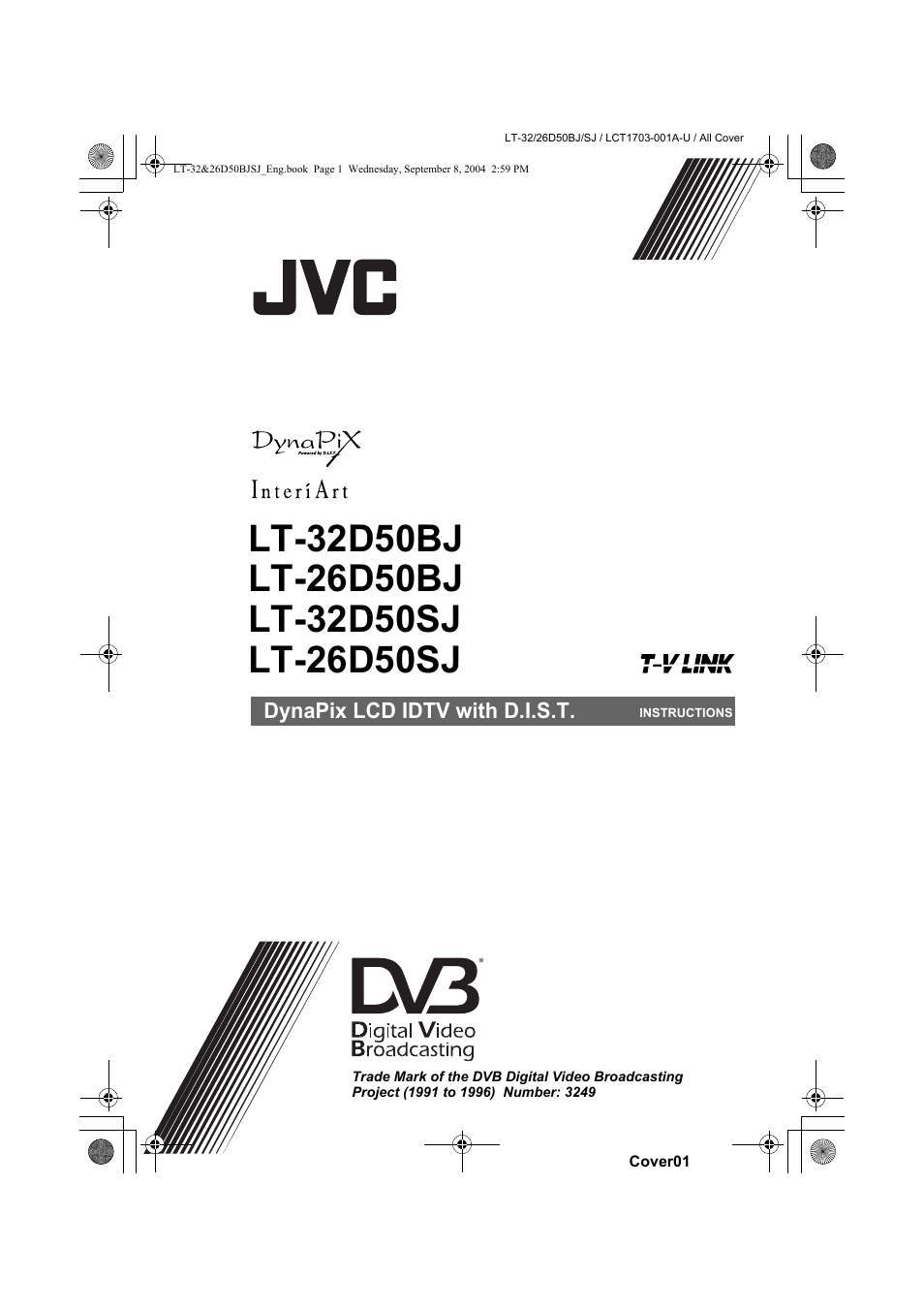 JVC DYNAPIX LCD IDTV WITH D.I.S.T. LT-32D50BJ User Manual | 72 pages
