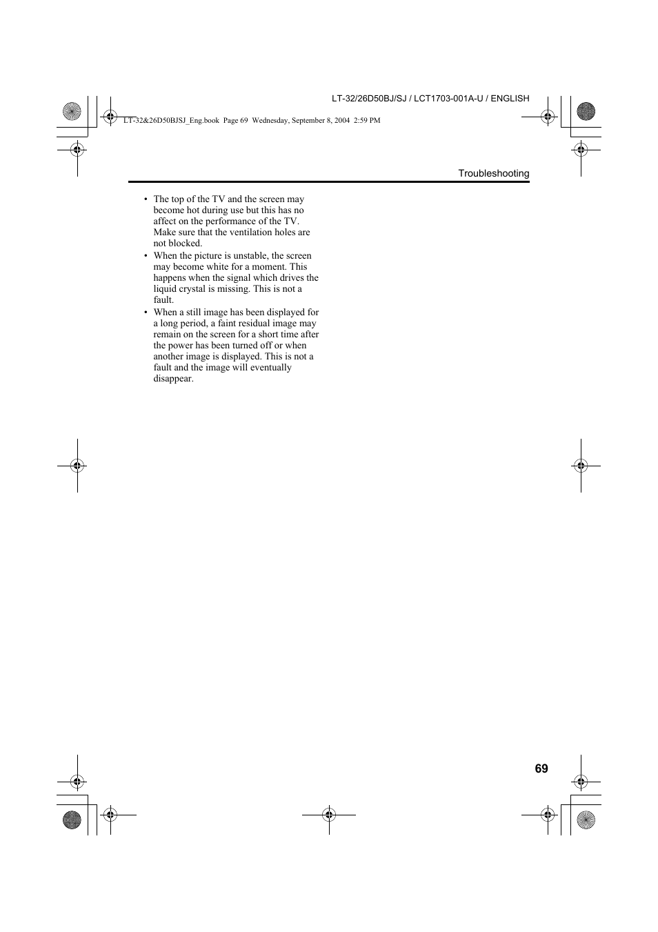 JVC DYNAPIX LCD IDTV WITH D.I.S.T. LT-32D50BJ User Manual | Page 69 / 72