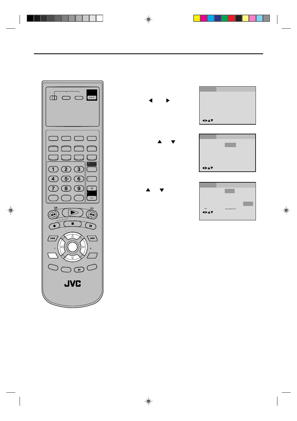 Setting menu language, Vcr/dvd/tv | JVC HR-XVC1UJ User Manual | Page 48 / 56