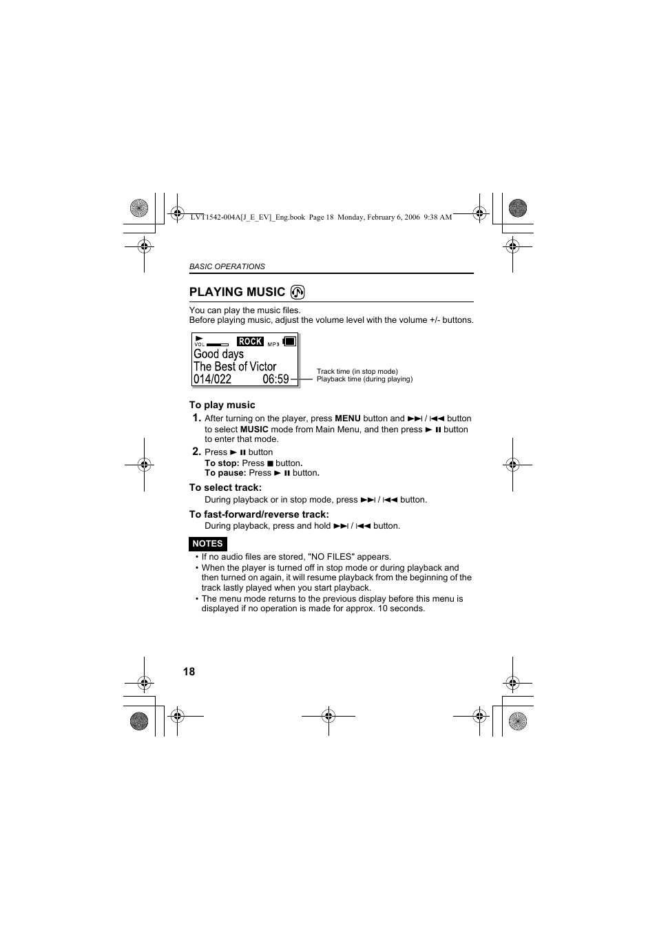 Playing music | JVC XA-F107A User Manual | Page 18 / 92
