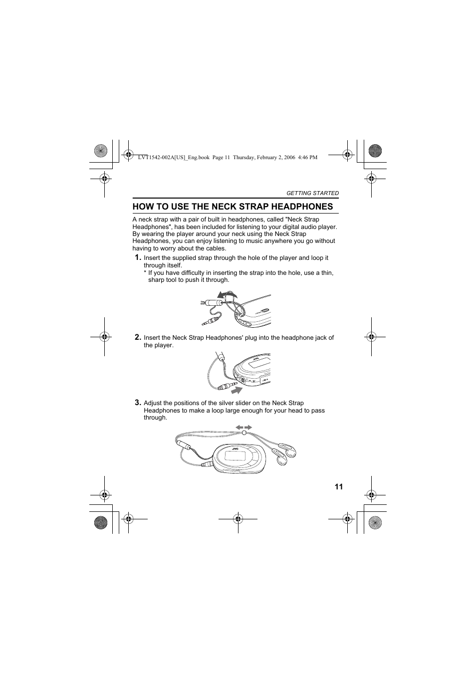 How to use the neck strap headphones | JVC XA-F107A User Manual | Page 55 / 92