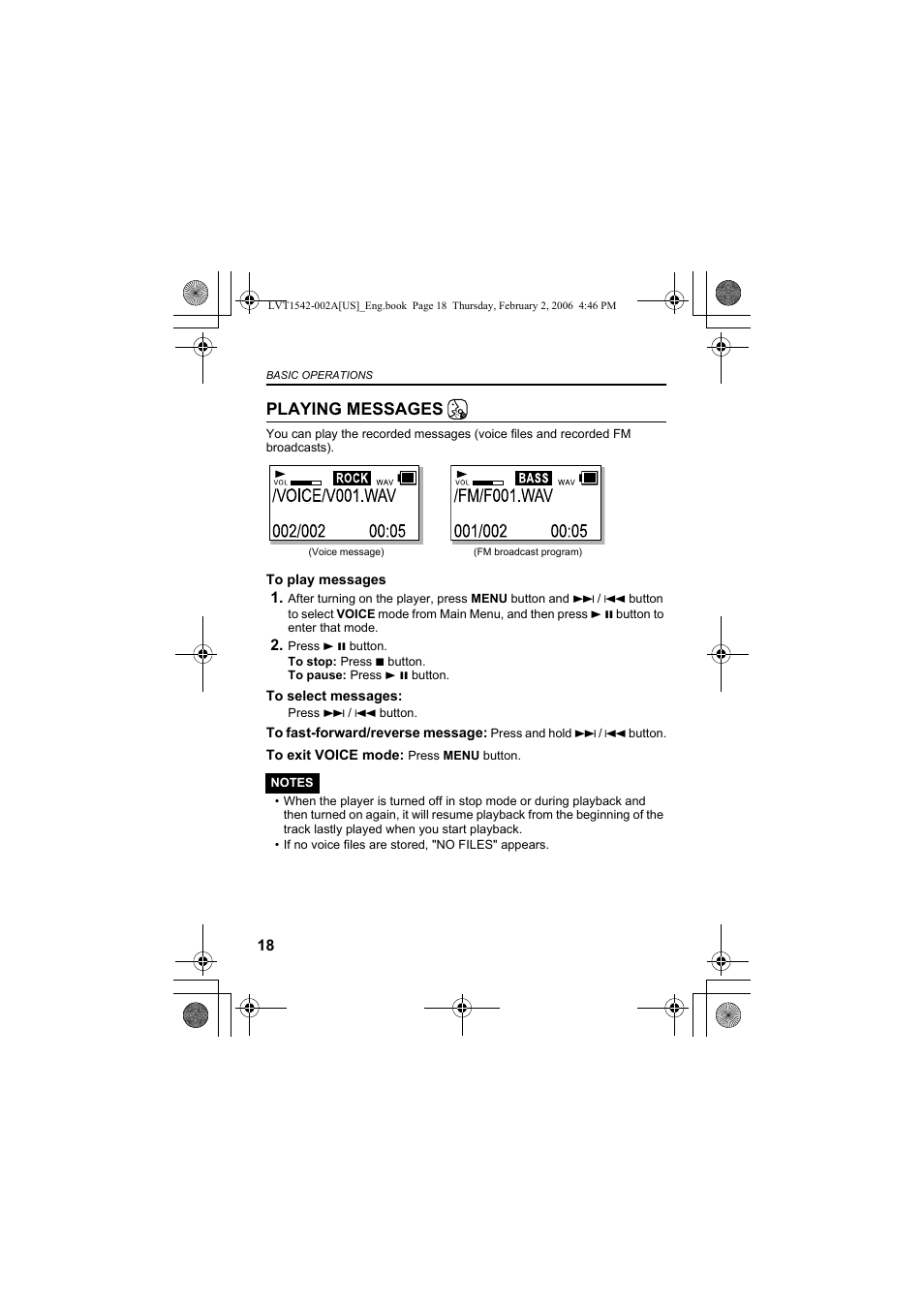 Playing messages, 18 and 21.) | JVC XA-F107A User Manual | Page 62 / 92
