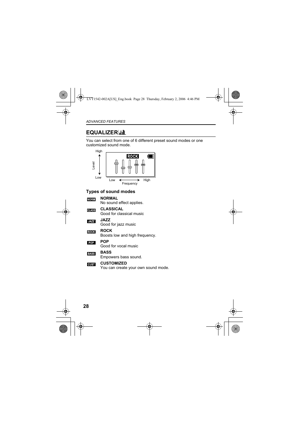 Equalizer | JVC XA-F107A User Manual | Page 72 / 92