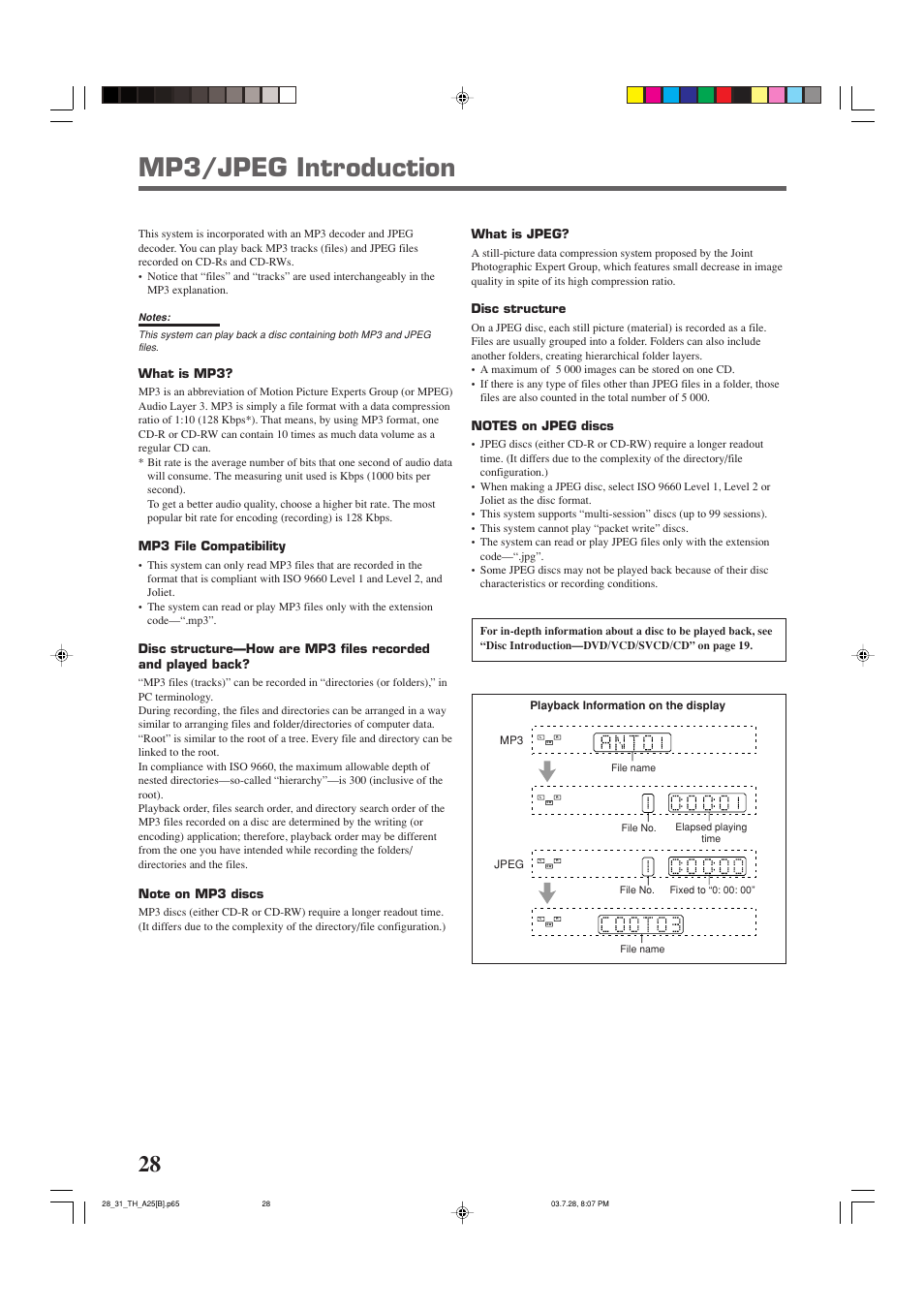 Mp3/jpeg introduction | JVC SP-THA25 User Manual | Page 32 / 51