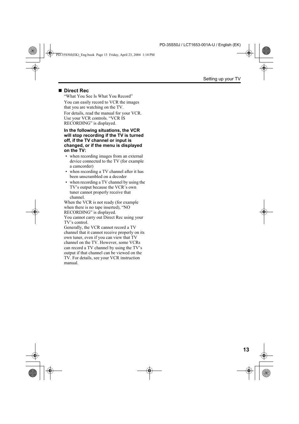 JVC PD-35S50J User Manual | Page 15 / 57