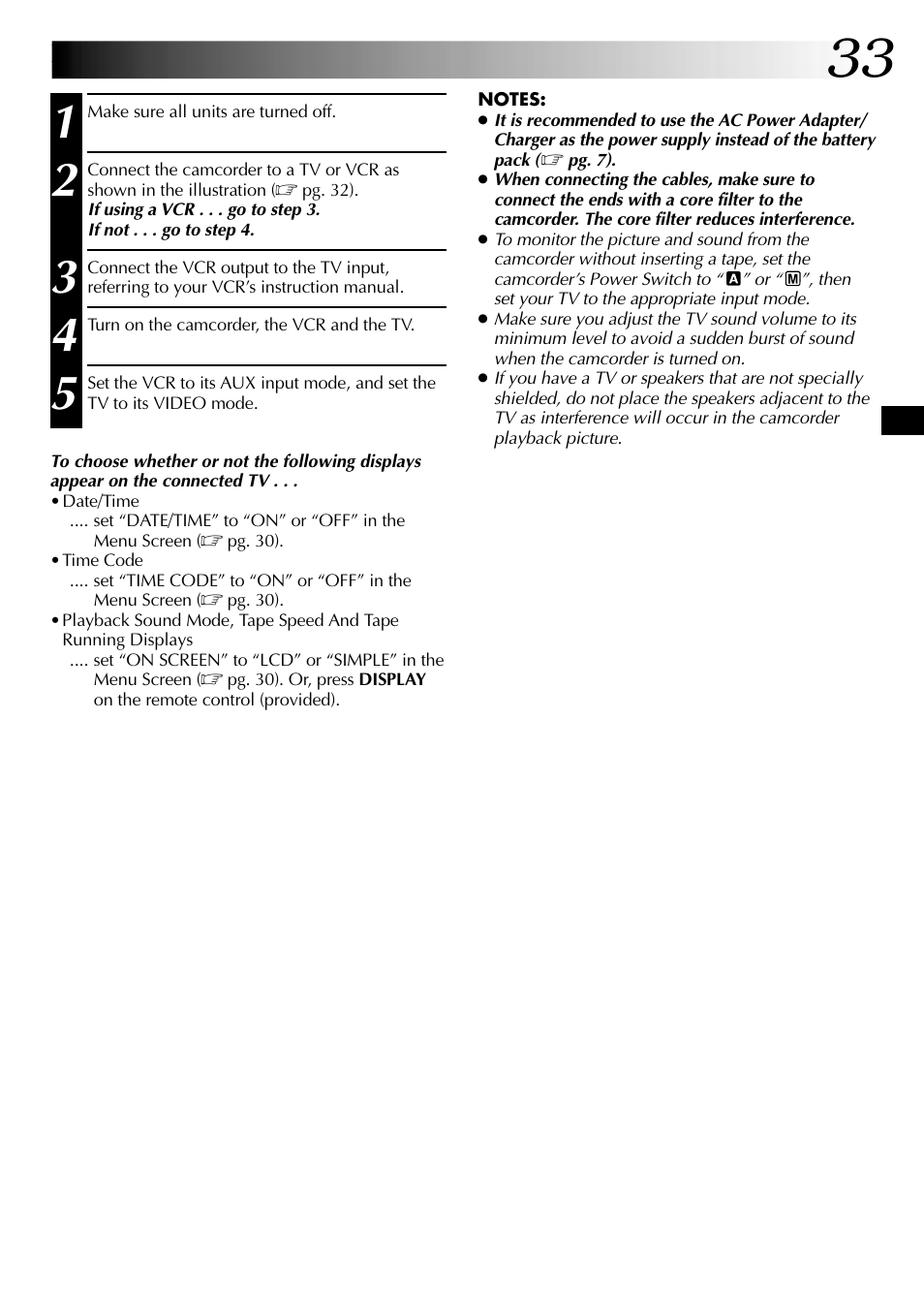 JVC Digital Video Camera GR-DVL105 User Manual | Page 33 / 72