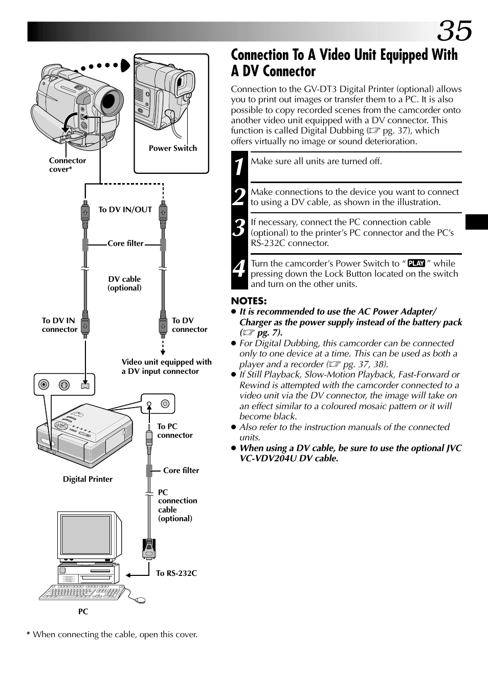 JVC Digital Video Camera GR-DVL105 User Manual | Page 35 / 72