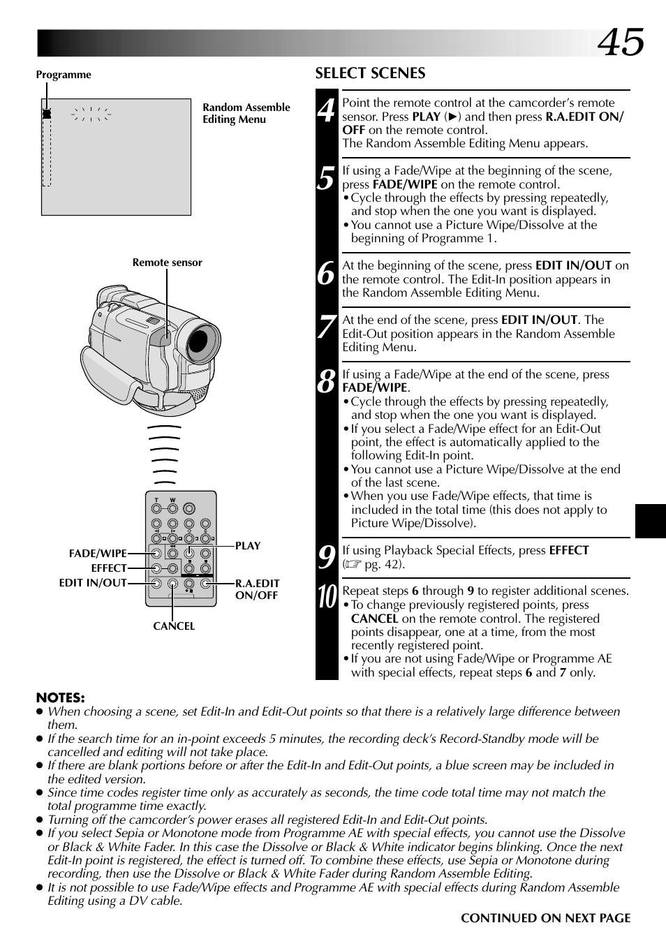 JVC Digital Video Camera GR-DVL105 User Manual | Page 45 / 72
