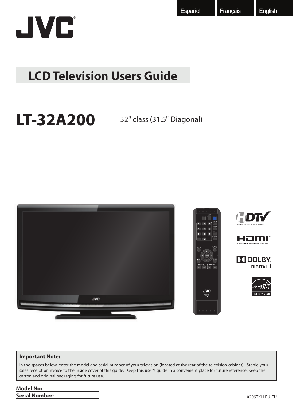 JVC A91F5UH User Manual | 40 pages