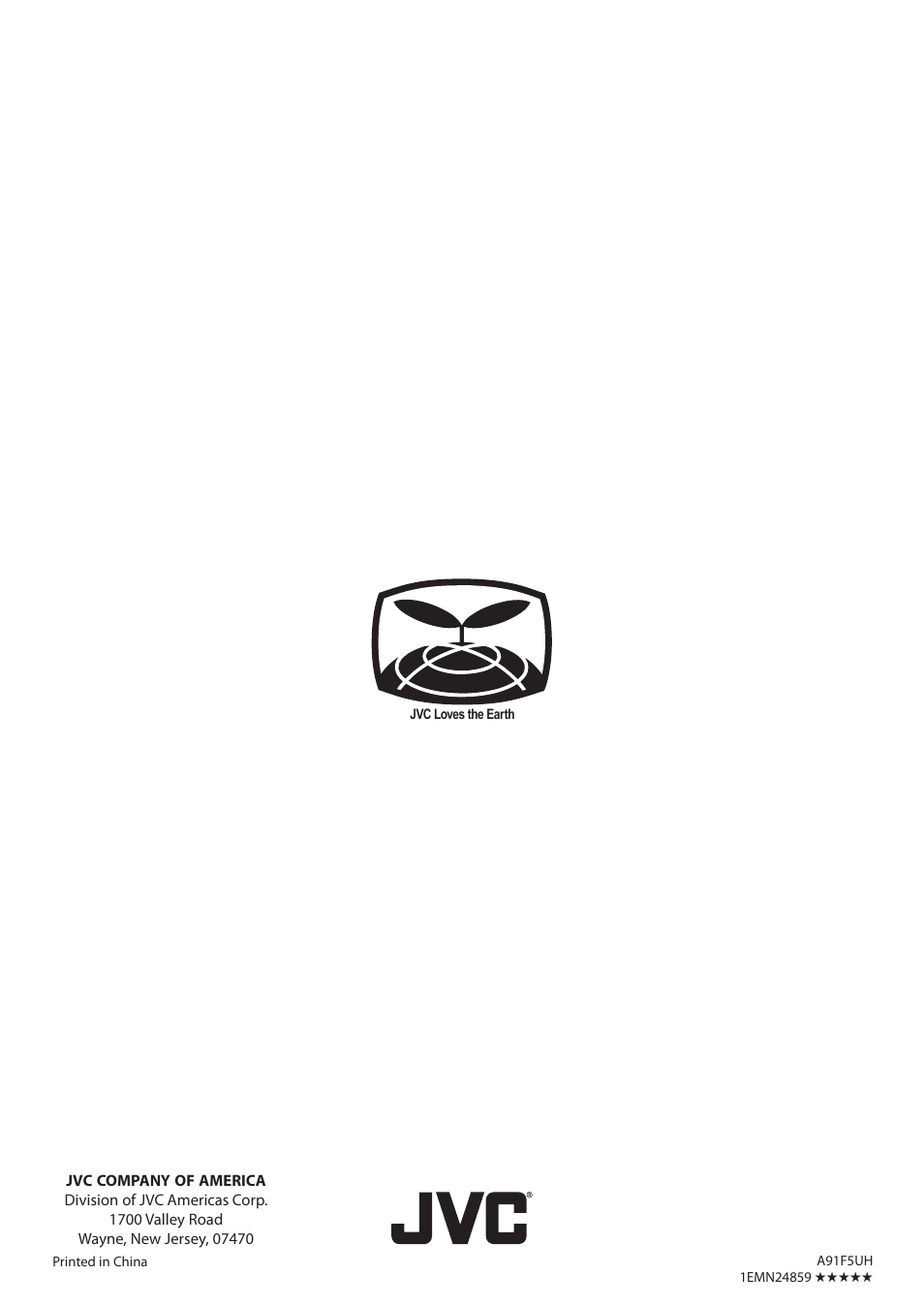 JVC A91F5UH User Manual | Page 40 / 40