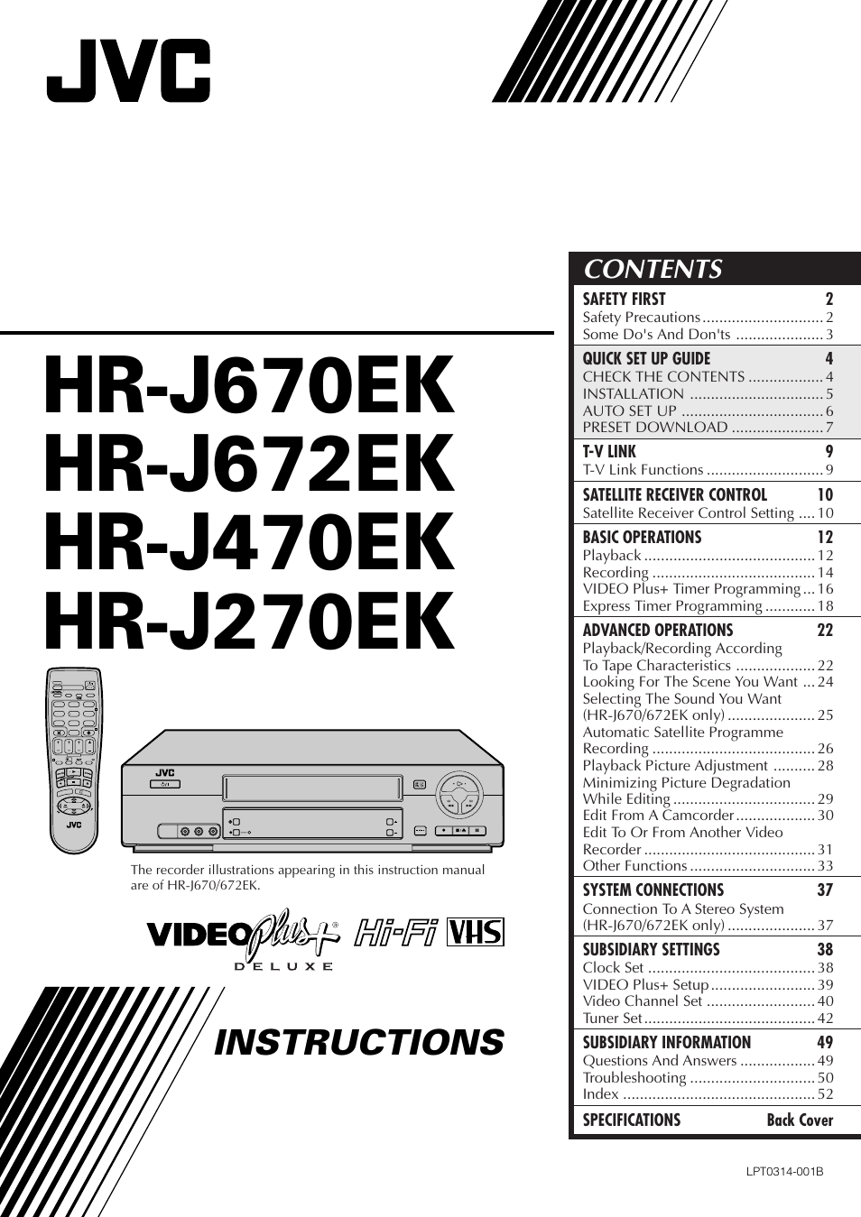 JVC HR-J670EK User Manual | 56 pages