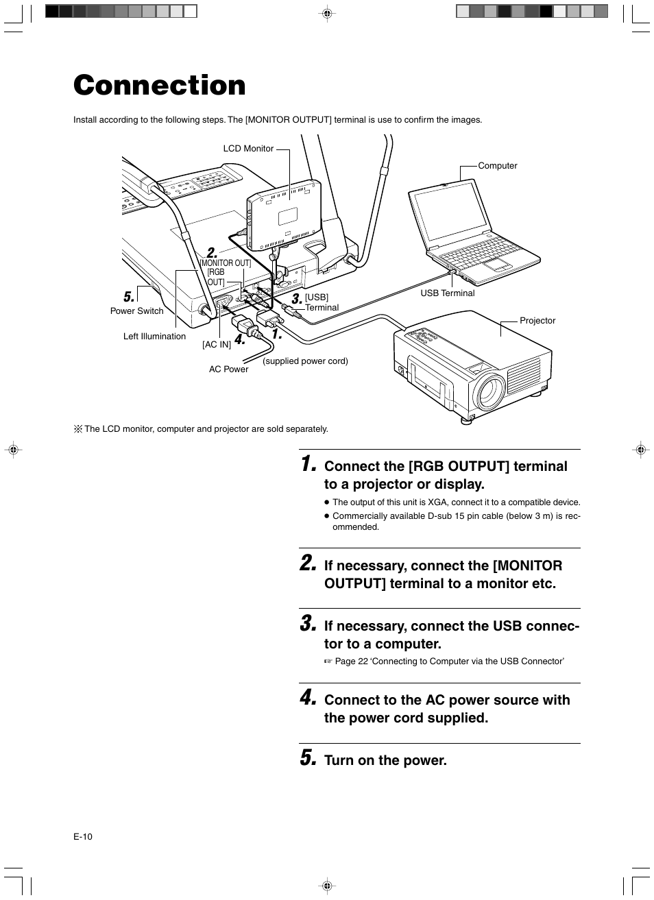 Connection | JVC AV-P960E User Manual | Page 10 / 109