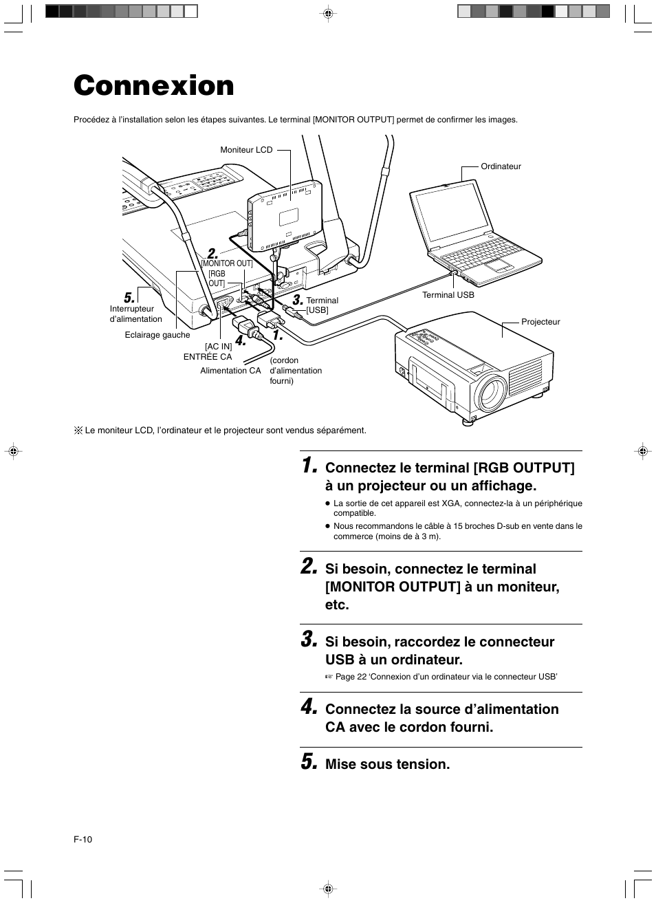 Connexion | JVC AV-P960E User Manual | Page 37 / 109