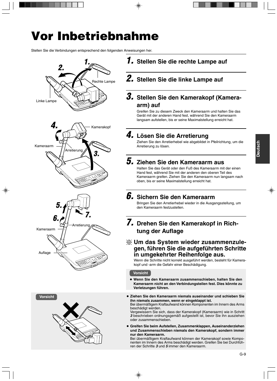 Vorbereitung, Vor inbetriebnahme | JVC AV-P960E User Manual | Page 63 / 109