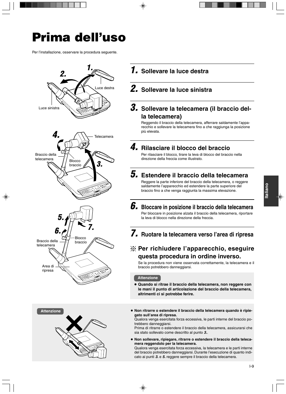 Preparazione, Prima dell’uso | JVC AV-P960E User Manual | Page 90 / 109