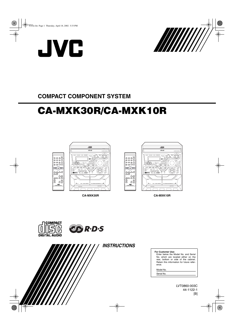 JVC CA-MXK10R User Manual | 32 pages