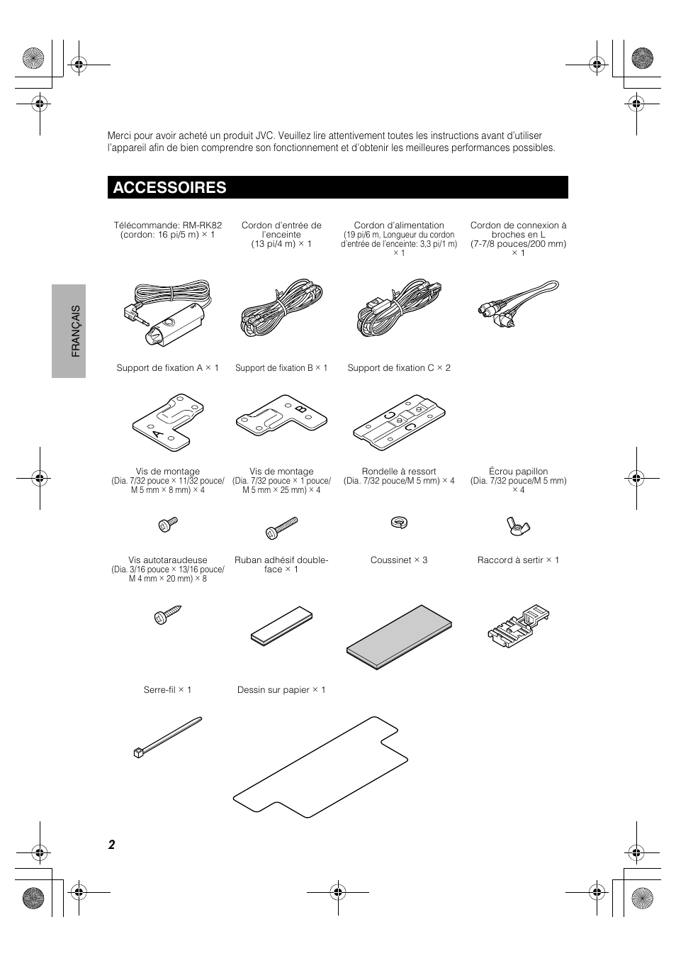 Accessoires | JVC CS-DA1 User Manual | Page 20 / 48
