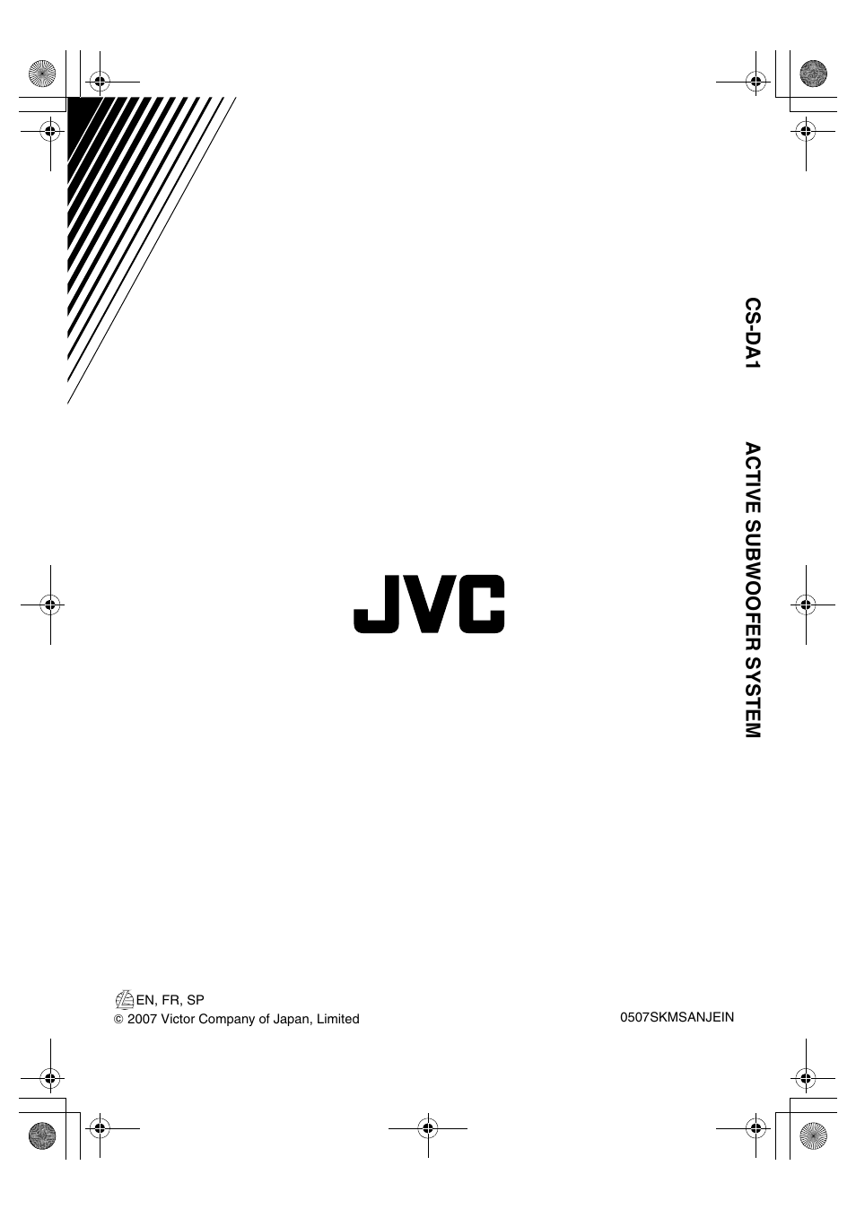 Back cover, Cs-da1 active subwoofer system | JVC CS-DA1 User Manual | Page 48 / 48