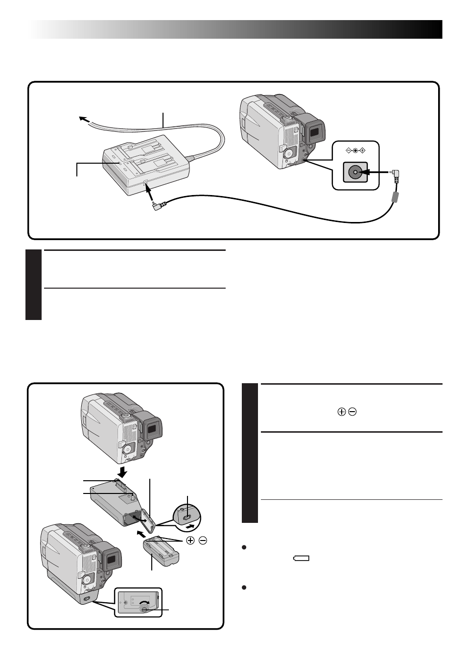 Getting started, Cont.), Indoor use | Using the power pack | JVC GR-DLS1 User Manual | Page 10 / 88