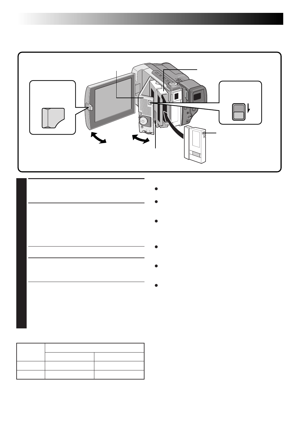 Getting started, Cont.) loading/unloading a cassette | JVC GR-DLS1 User Manual | Page 12 / 88