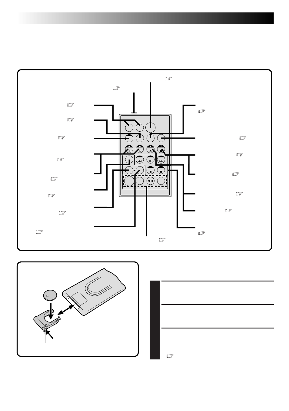 Getting started, Cont.), Remote control unit | Installing the battery | JVC GR-DLS1 User Manual | Page 16 / 88