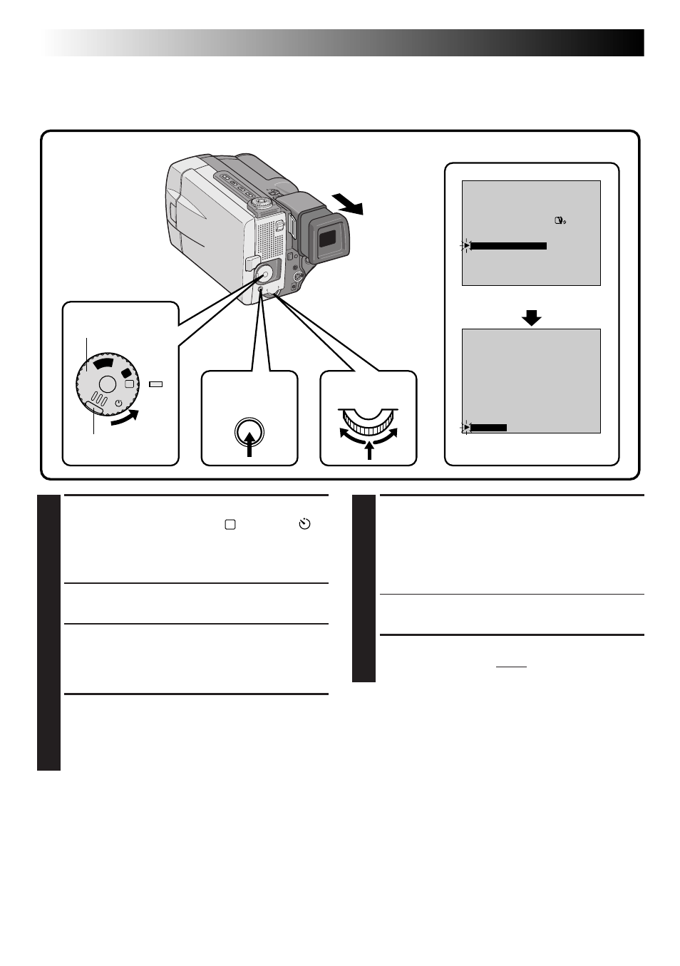 Recording, Advanced features (cont.), System menu | JVC GR-DLS1 User Manual | Page 34 / 88