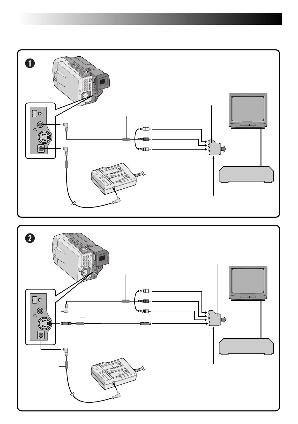 Playback, Basic connections, Vcr/tv connection | JVC GR-DLS1 User Manual | Page 56 / 88